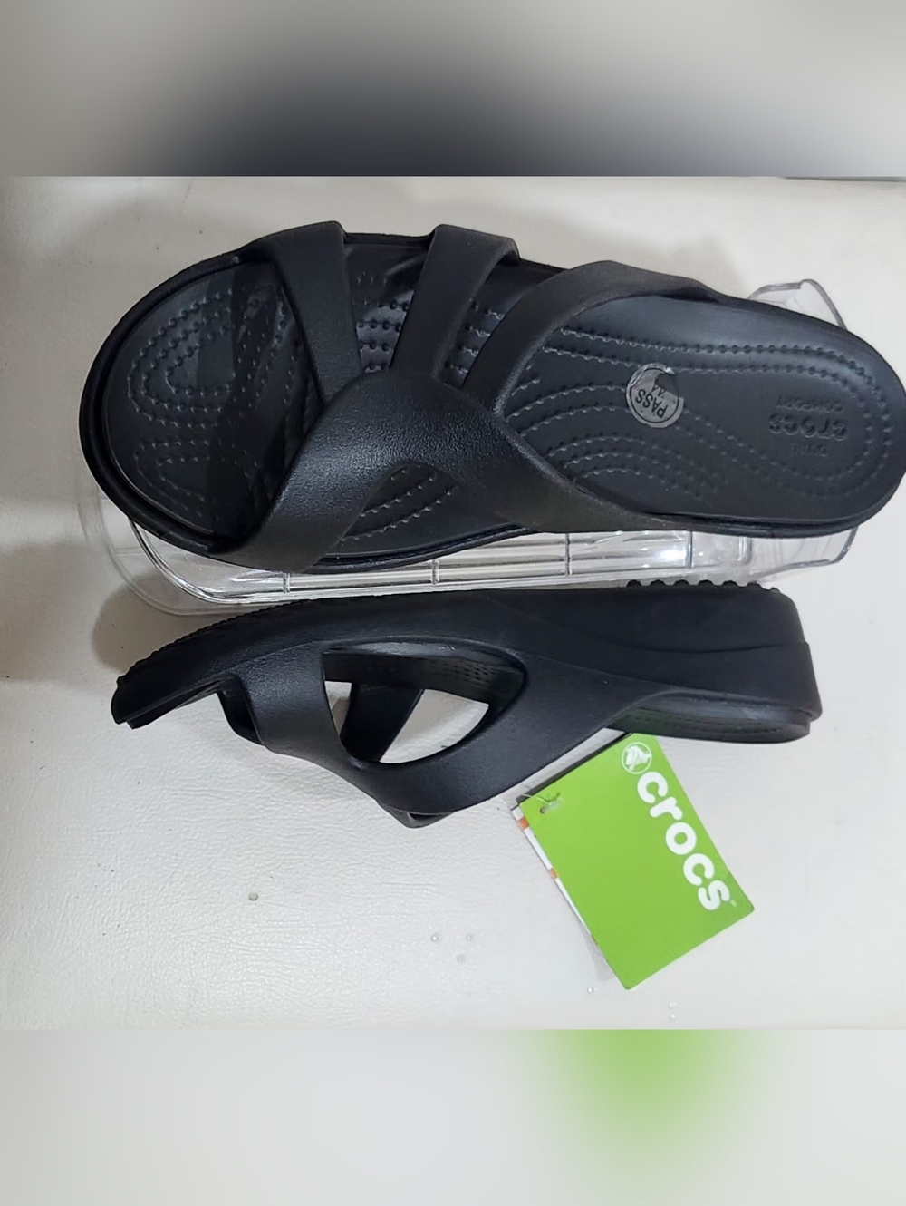 CROCS Women’s Black Strappy Platform Sandals